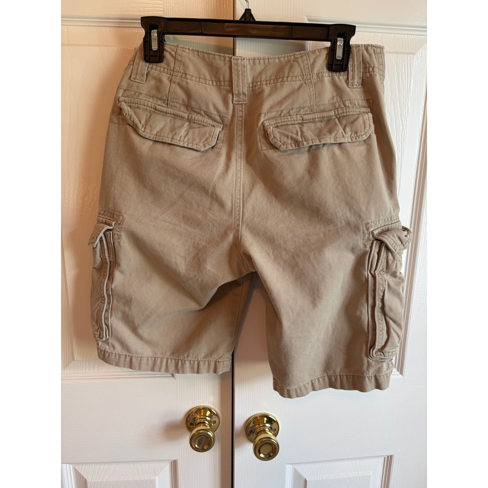 Old Navy Mens Khaki Tan Cotton Twill Cargo Shorts Size 28 Casual Utility - Picture 4 of 5